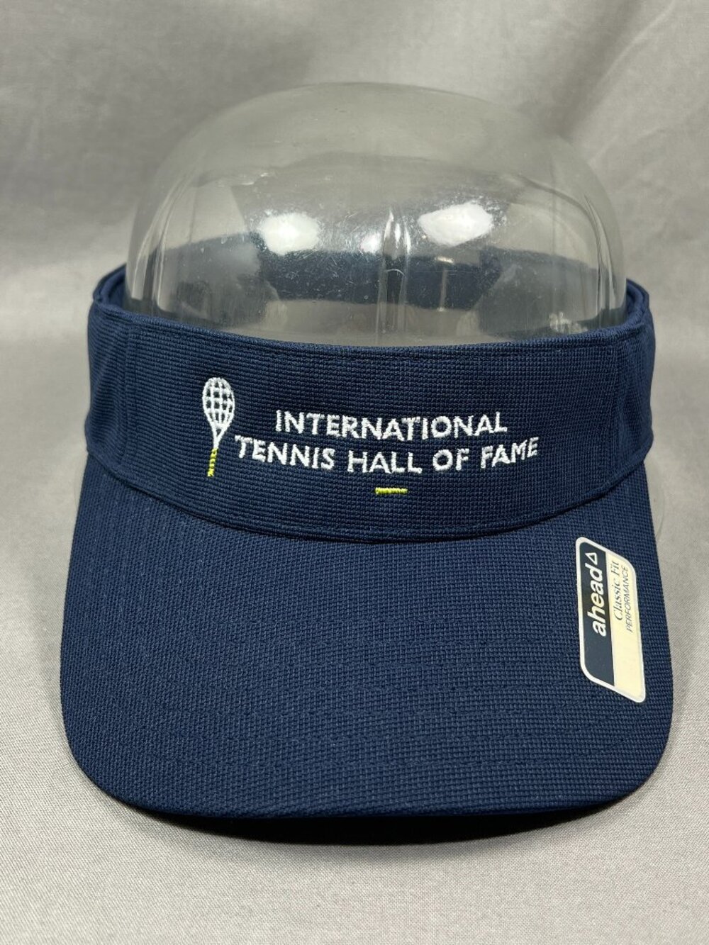 Ahead Performance Visor Hat International Tennis Hall Of Fame Strapback Blue Cap